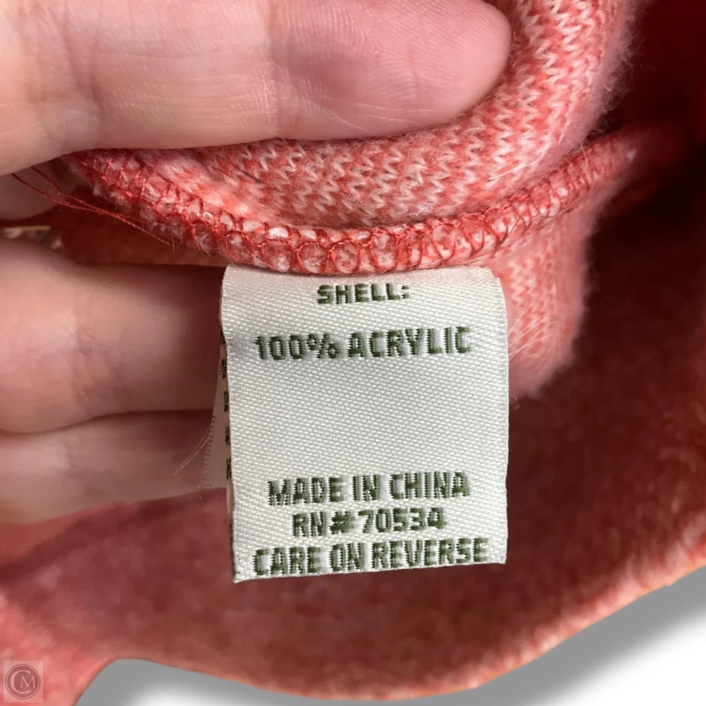 Sweatshirt Collar By Orvis In Pink, Size: M