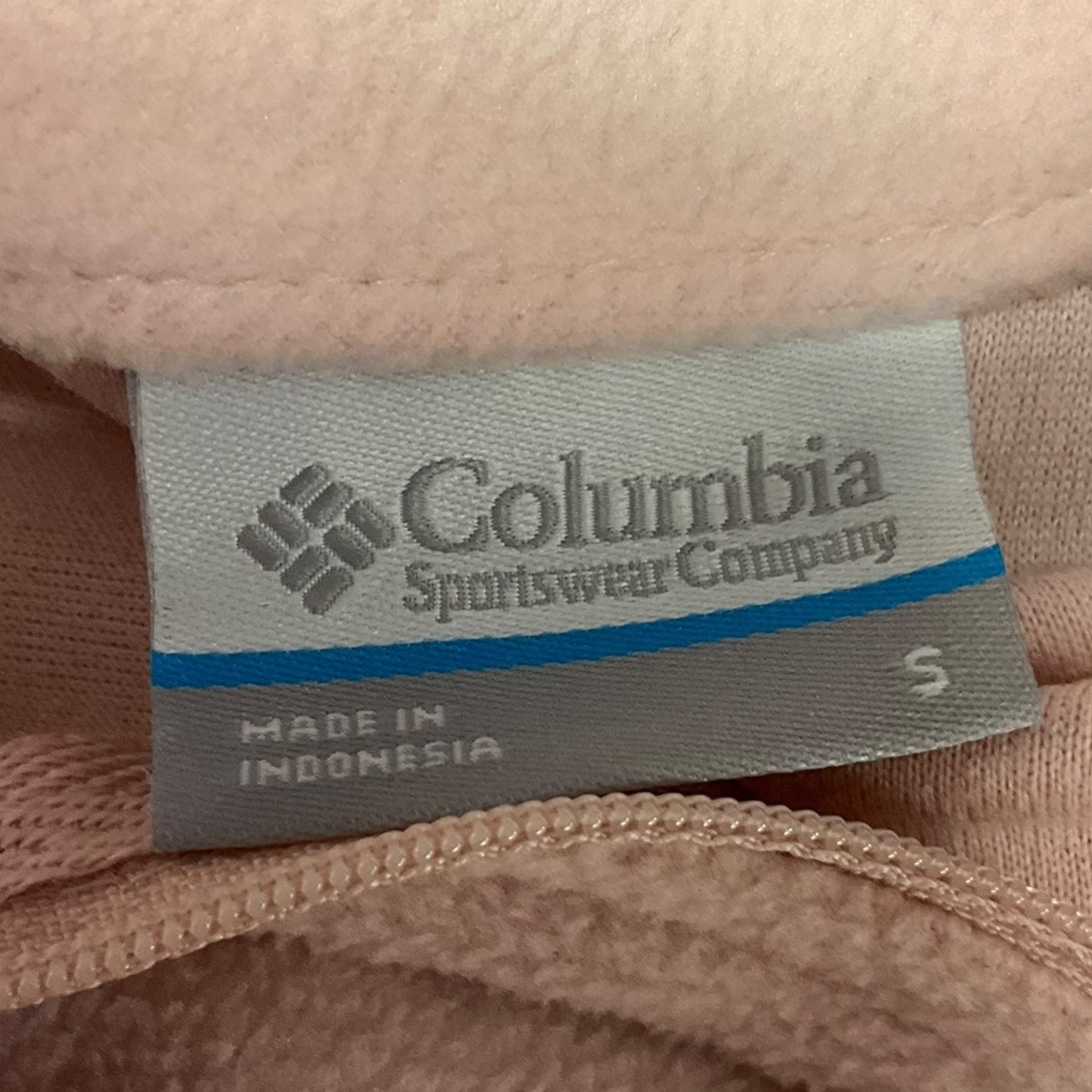 Athletic Top Long Sleeve Collar By Columbia In Pink, Size: S