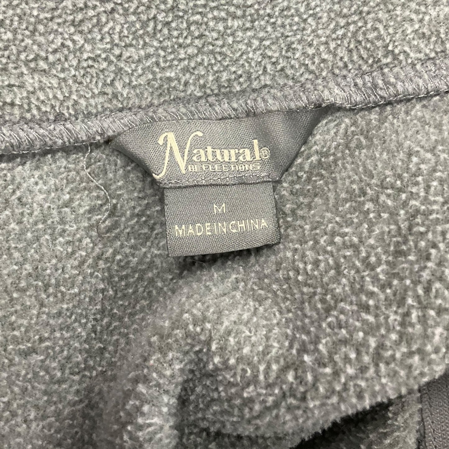 Jacket Fleece By Natural Reflections In Grey, Size: M