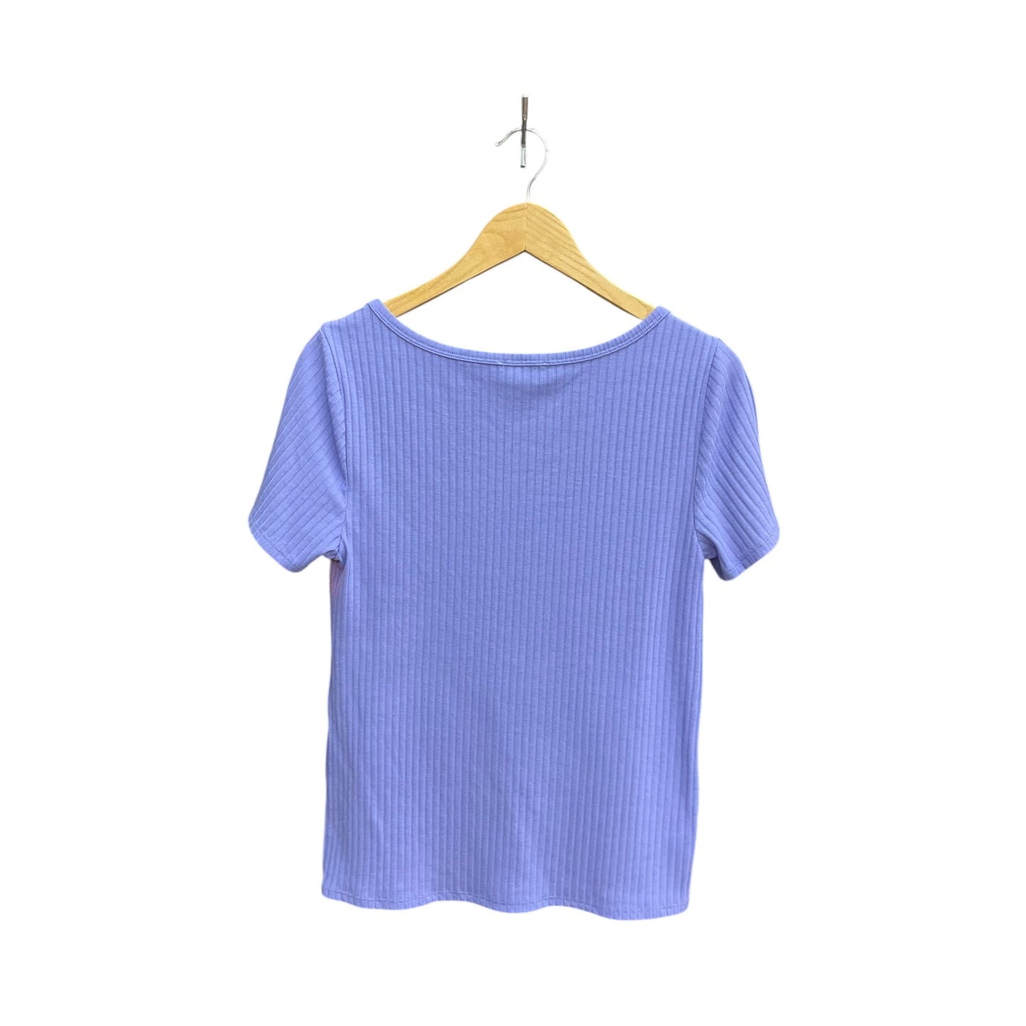 Top Short Sleeve Basic By Loft In Purple, Size: L