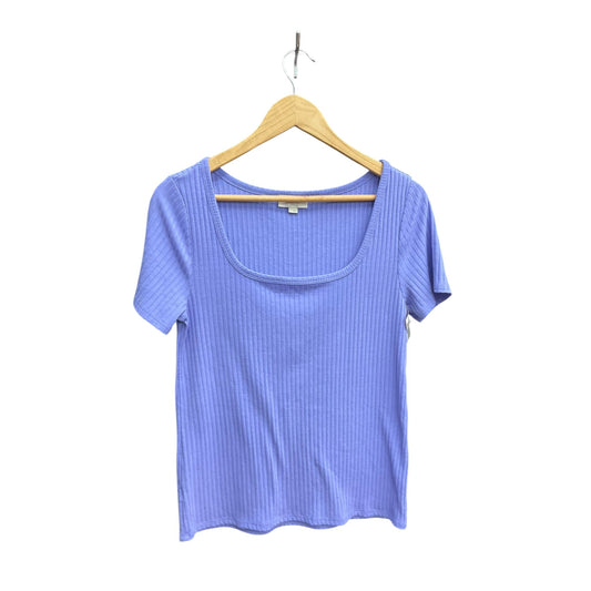 Top Short Sleeve Basic By Loft In Purple, Size: L