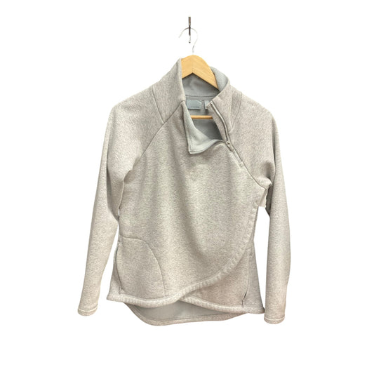 Athletic Top Long Sleeve Collar By Athleta In Grey, Size: S