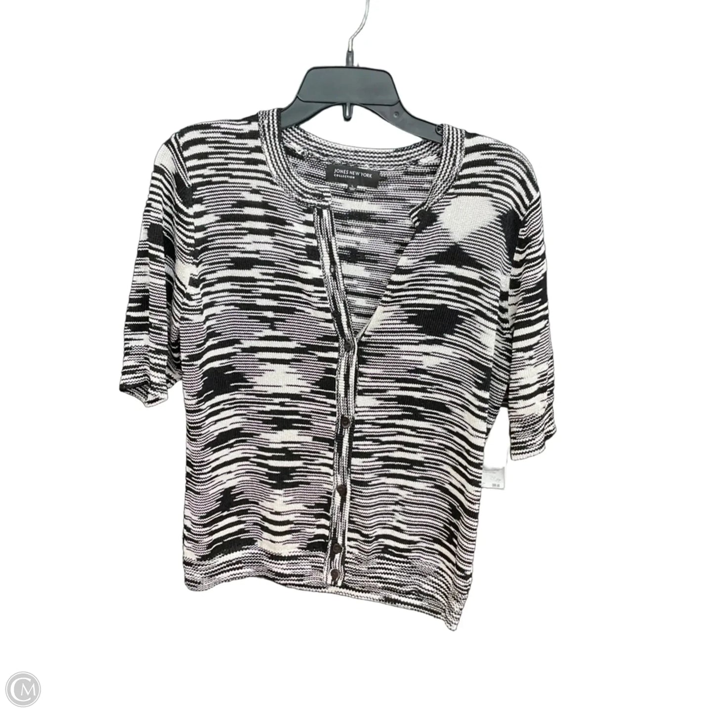 Cardigan By Jones New York In Black & White, Size: L