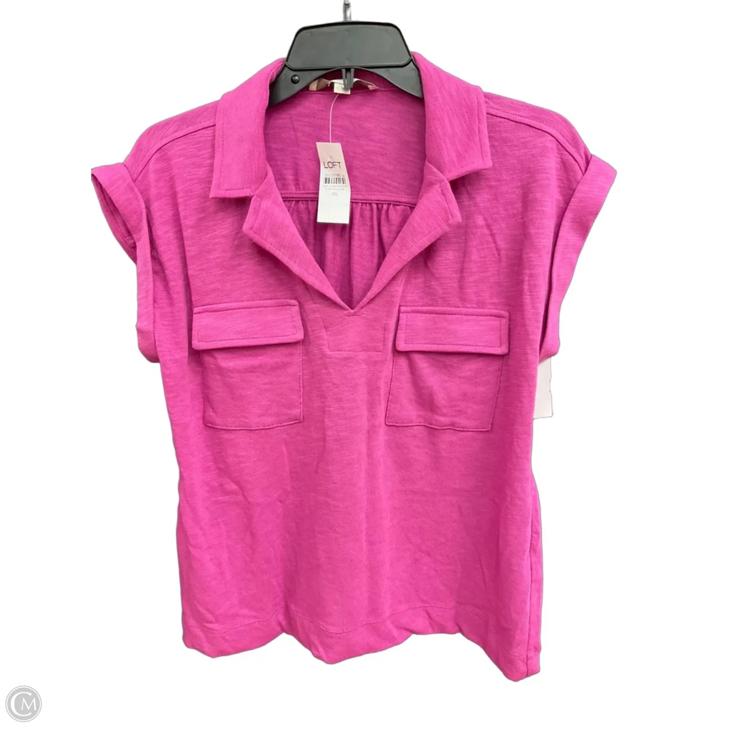 Top Short Sleeve By Loft In Pink, Size: Xs