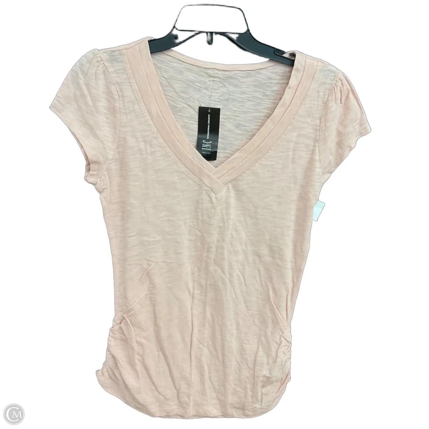 Top Short Sleeve By Inc In Pink, Size: L