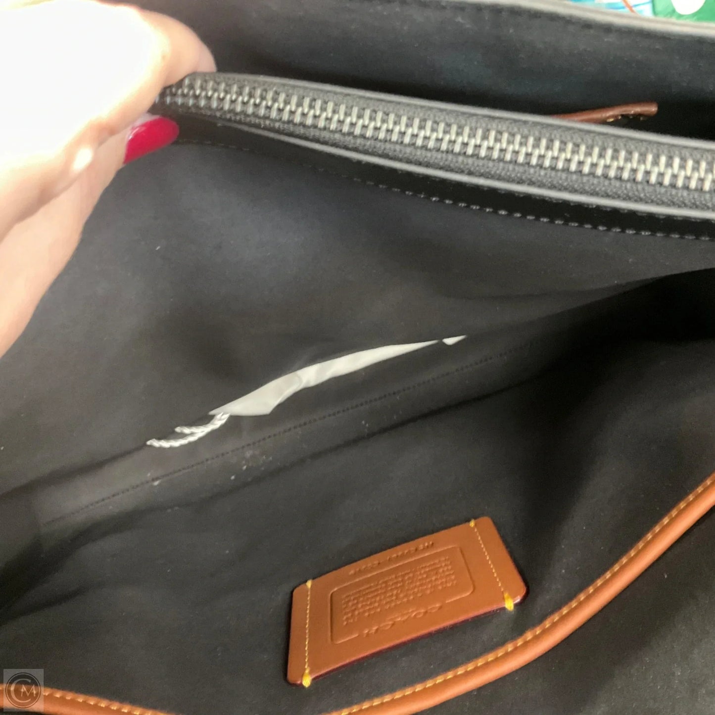 Tote Designer By Coach, Size: Medium