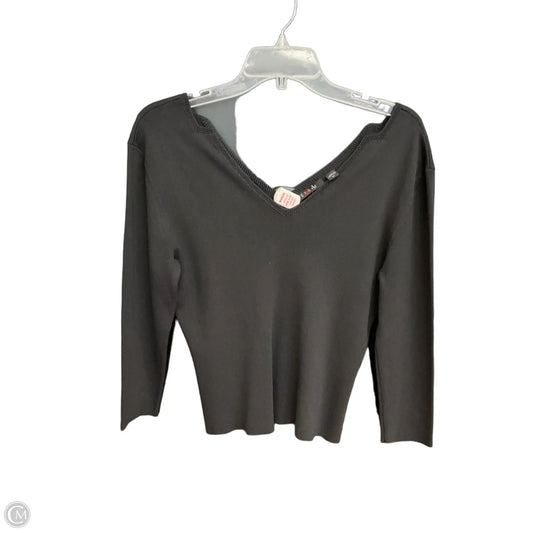 Top Long Sleeve By Cyrus In Black, Size: M