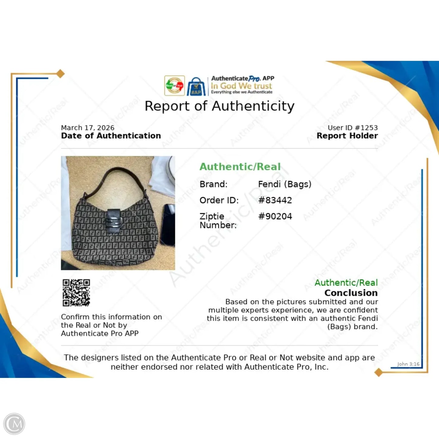 Handbag Luxury Designer By Fendi, Size: Medium