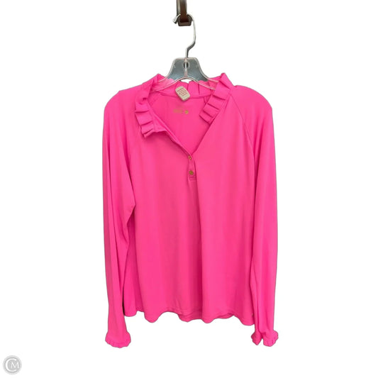Top Long Sleeve Designer By Lilly Pulitzer In Pink, Size: Xl