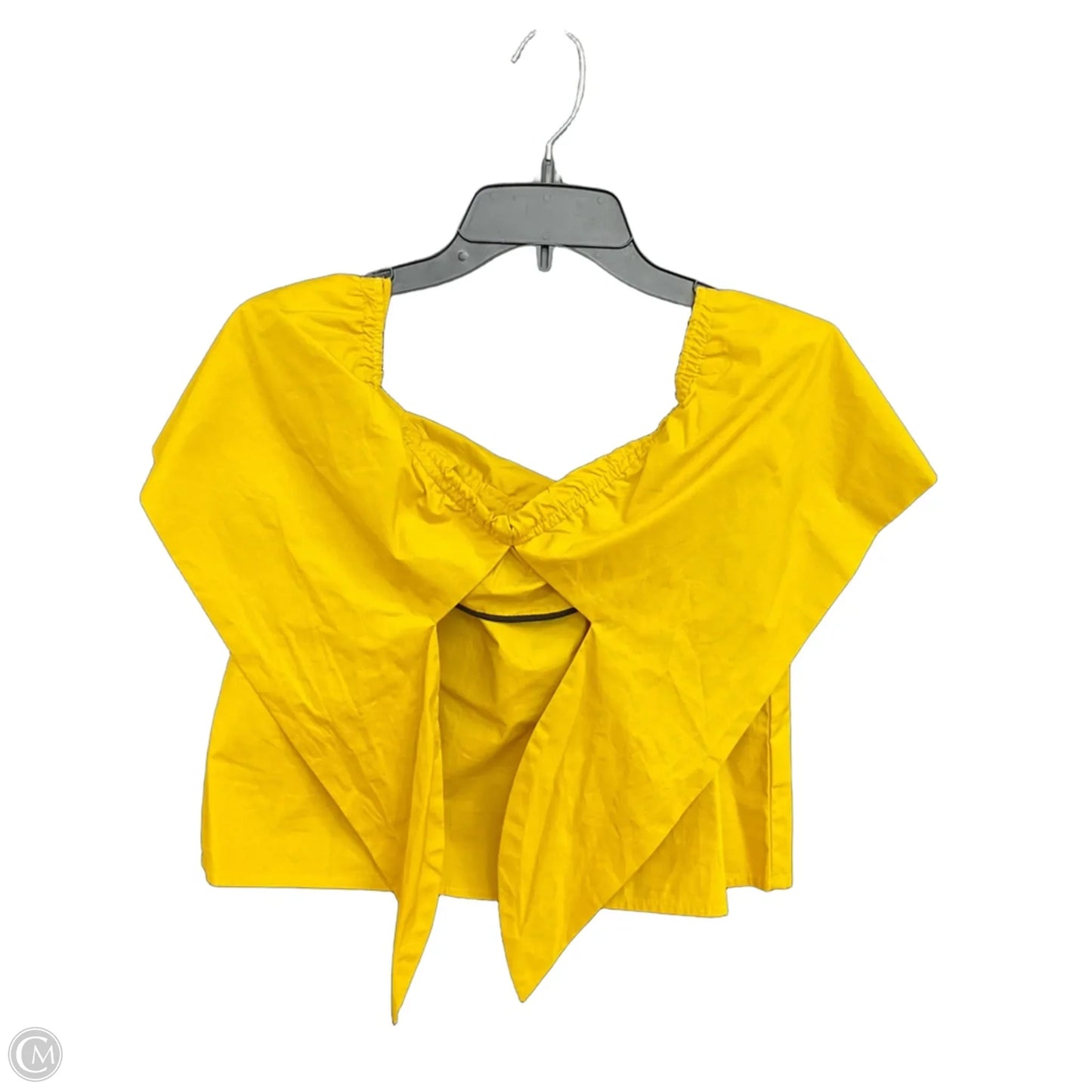 Top Short Sleeve By Line & Dot In Yellow, Size: S