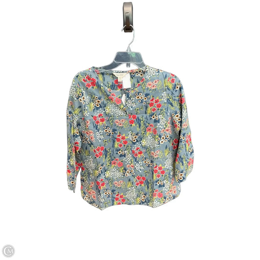 Top Long Sleeve By Cmb In Floral Print, Size: M
