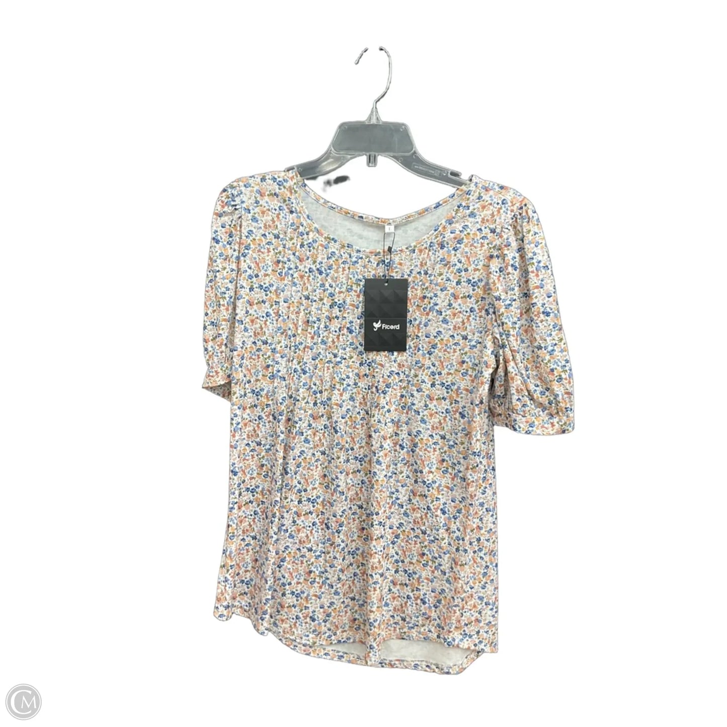 Top Short Sleeve By Cmc In Floral Print, Size: L