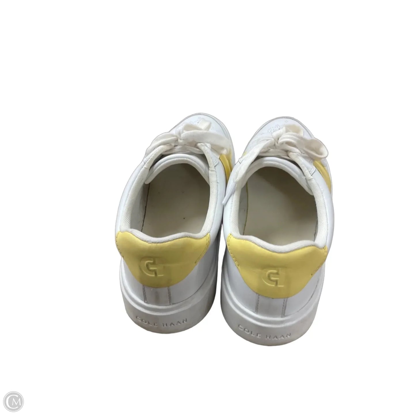 Shoes Sneakers By Cole-haan In White & Yellow, Size: 9.5