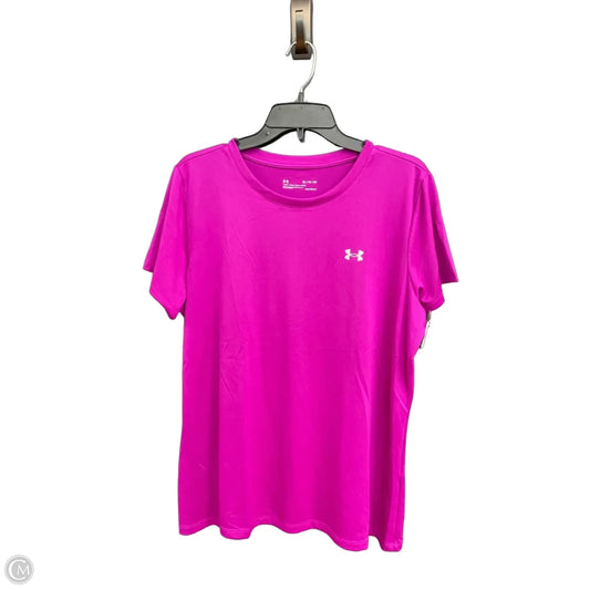 Athletic Top Short Sleeve By Under Armour In Purple, Size: Xl