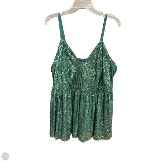 Top Sleeveless By Torrid In Green, Size: 1x
