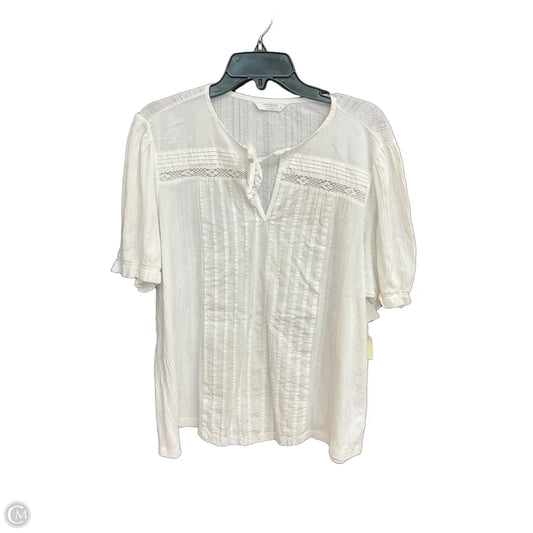 Top Short Sleeve By Lucky Brand In White, Size: Xl