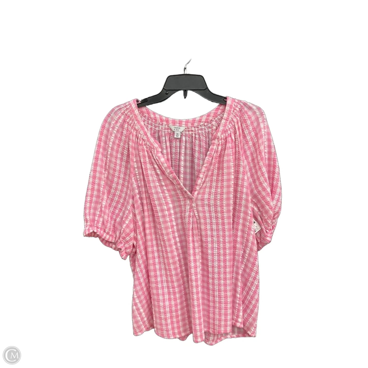 Top Short Sleeve By Crown And Ivy In Pink, Size: 2x