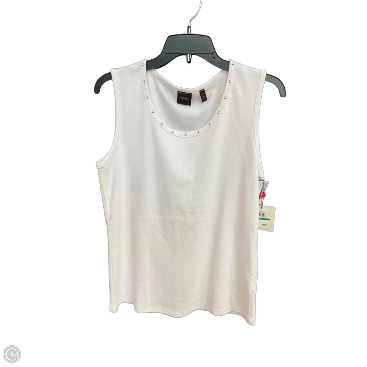 Top Sleeveless By Rafaella In White, Size: L