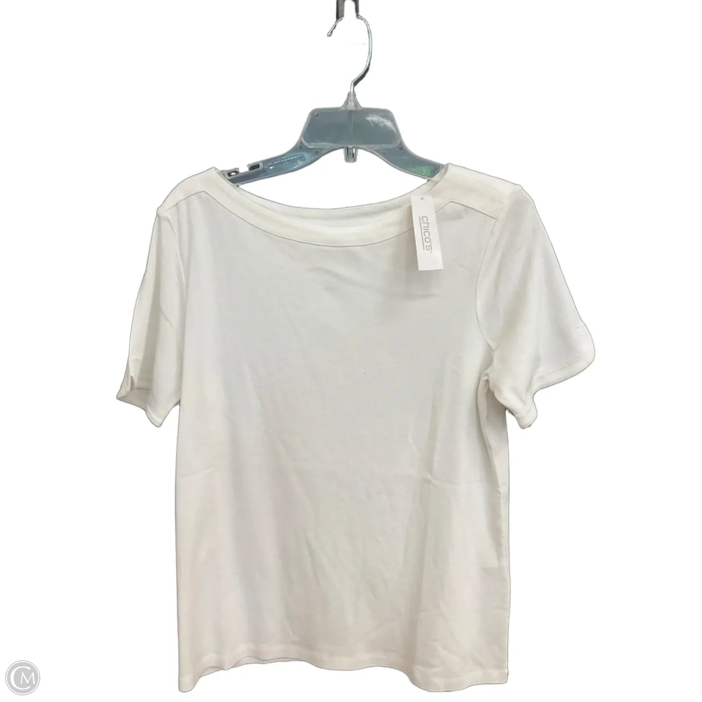 Top Short Sleeve By Chicos In White, Size: L