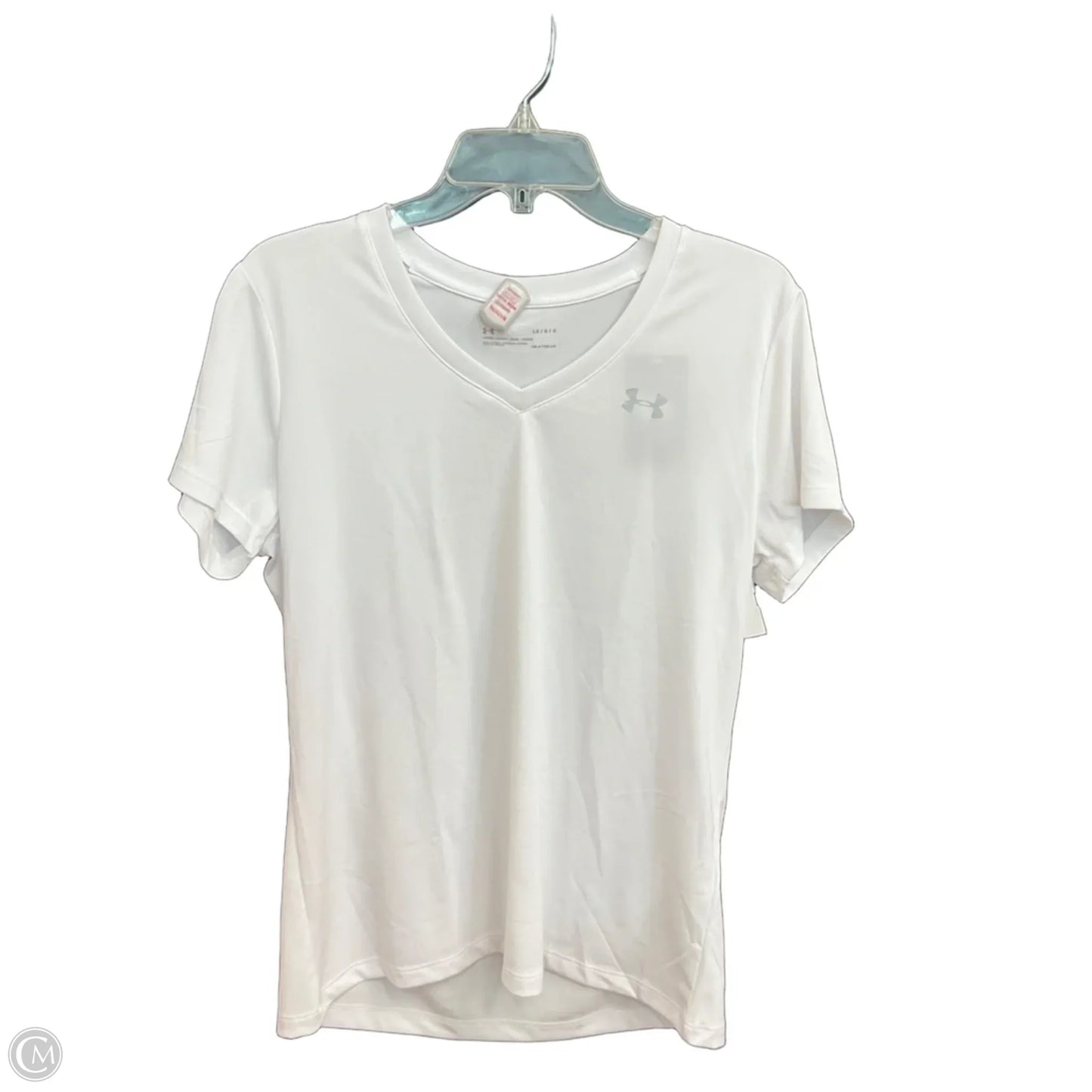 Top Short Sleeve By Under Armour In White, Size: L