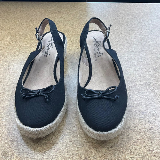 Sandals Heels Block By Life Stride In Black, Size: 7