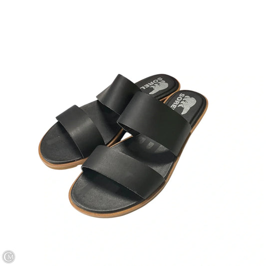 Sandals Flats By Sorel In Black, Size: 9