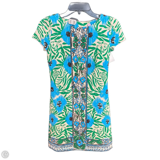 Dress Designer By Lilly Pulitzer In Blue & Green, Size: Xxs