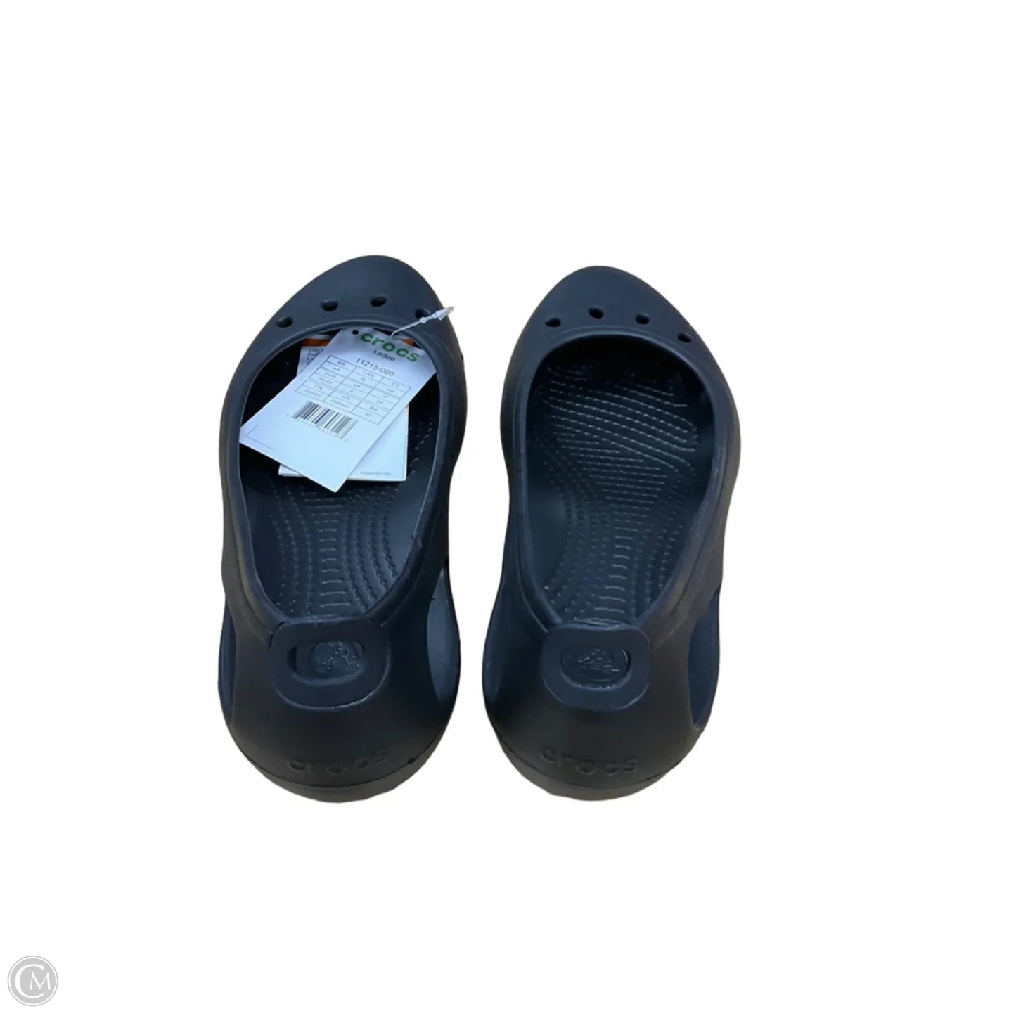 Shoes Flats By Crocs In Black, Size: 8