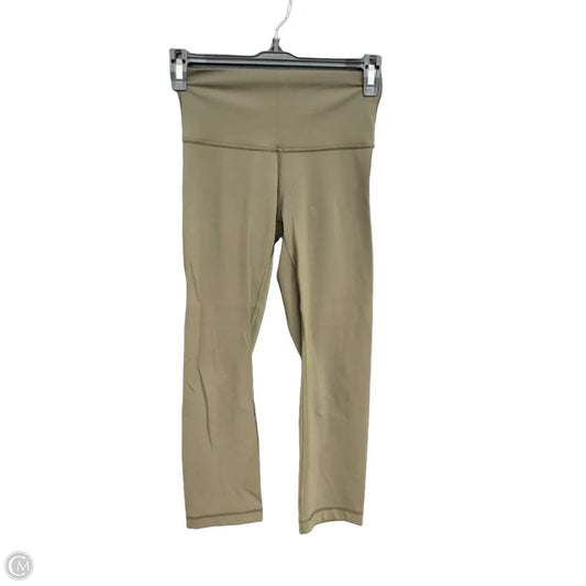 Athletic Capris By Lululemon In Green, Size: Xs