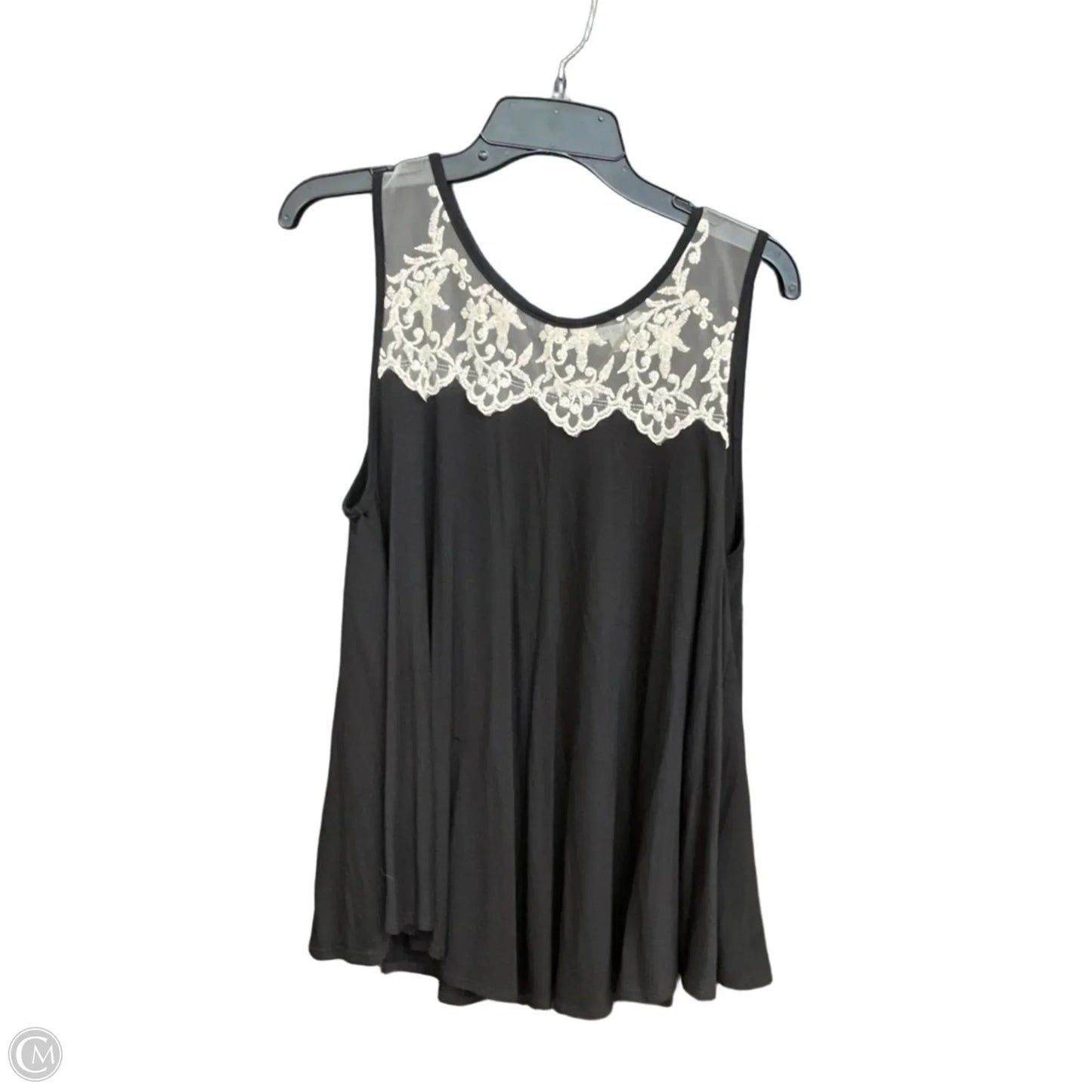 Top Sleeveless By Green Envelope In Black, Size: 1x