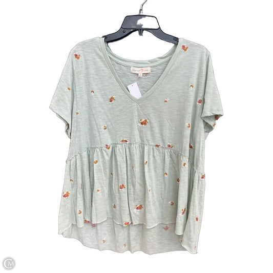 Top Short Sleeve By Penelope Rose In Green, Size: 1x