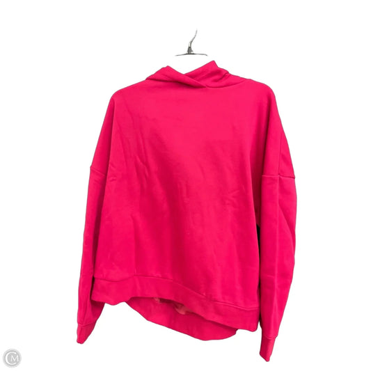 Athletic Top Long Sleeve Hoodie By Fabletics In Pink, Size: Xxl