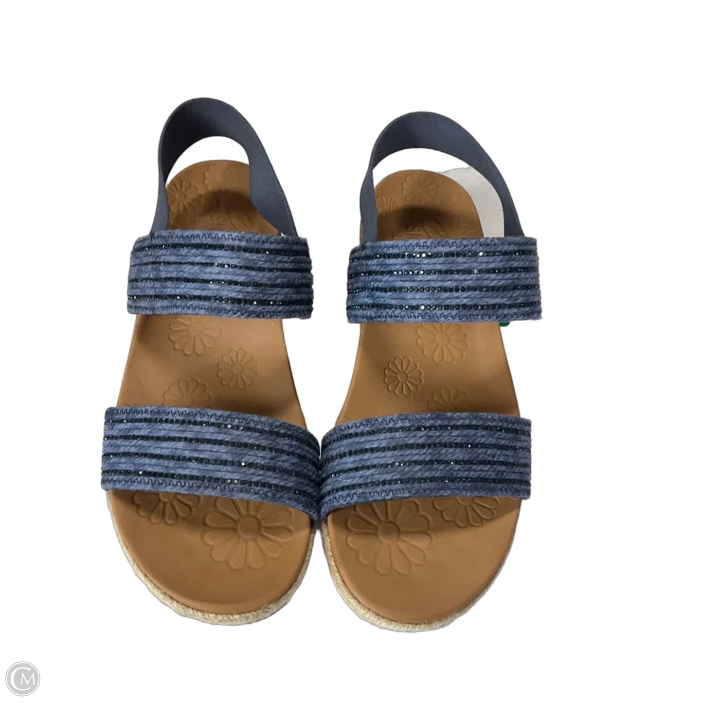 Sandals Heels Wedge By Skechers In Blue, Size: 7