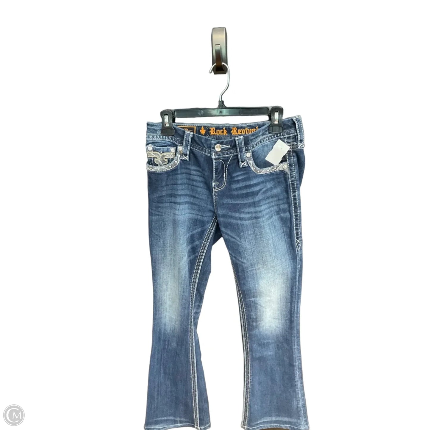 Jeans Boot Cut By Rock Revival In Blue Denim, Size: 6