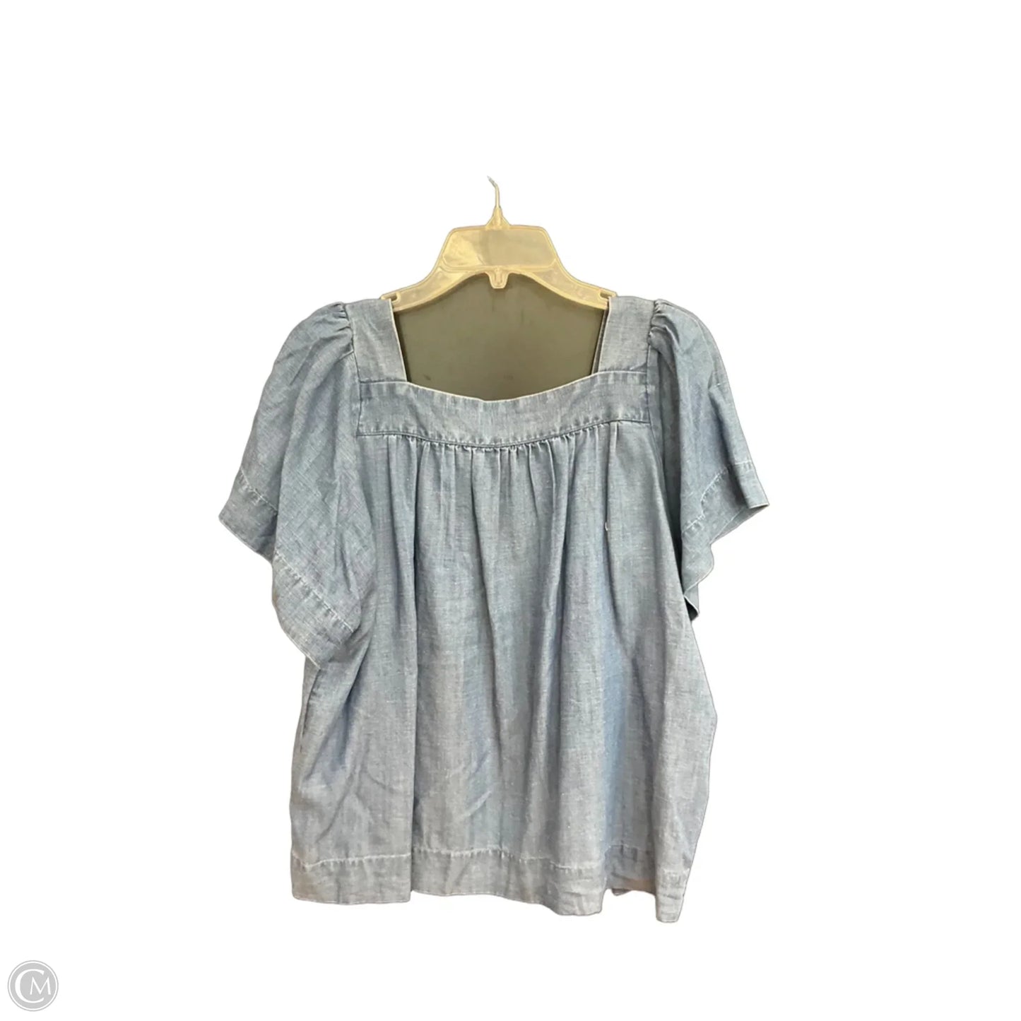 Top Short Sleeve By Loft In Blue, Size: M