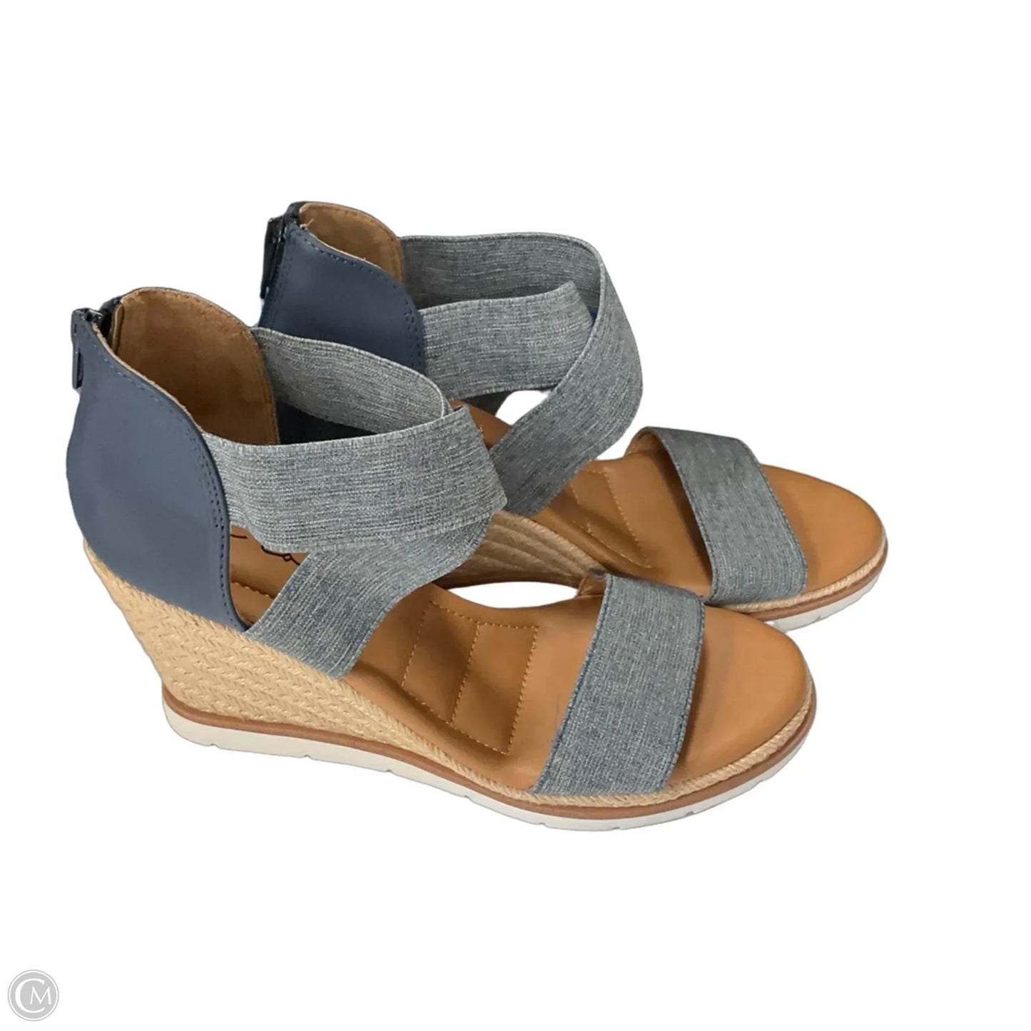 Shoes Heels Platform By Me Too In Blue & Brown, Size: 8