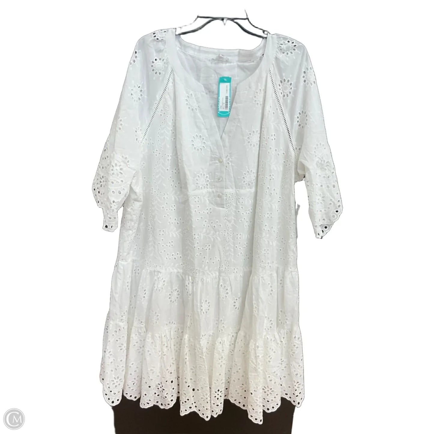 Dress Casual Short By Tribal In White, Size: 2x