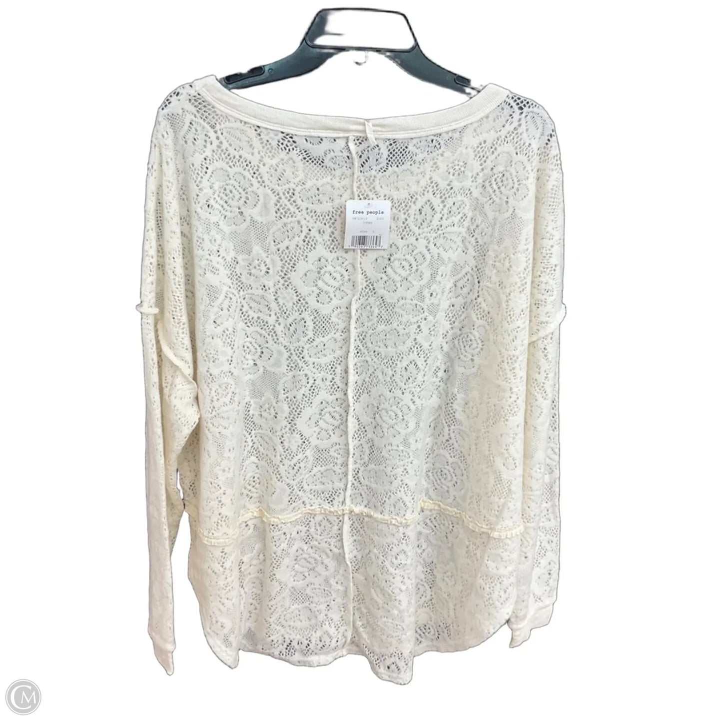 Top Long Sleeve By Free People In Cream, Size: L