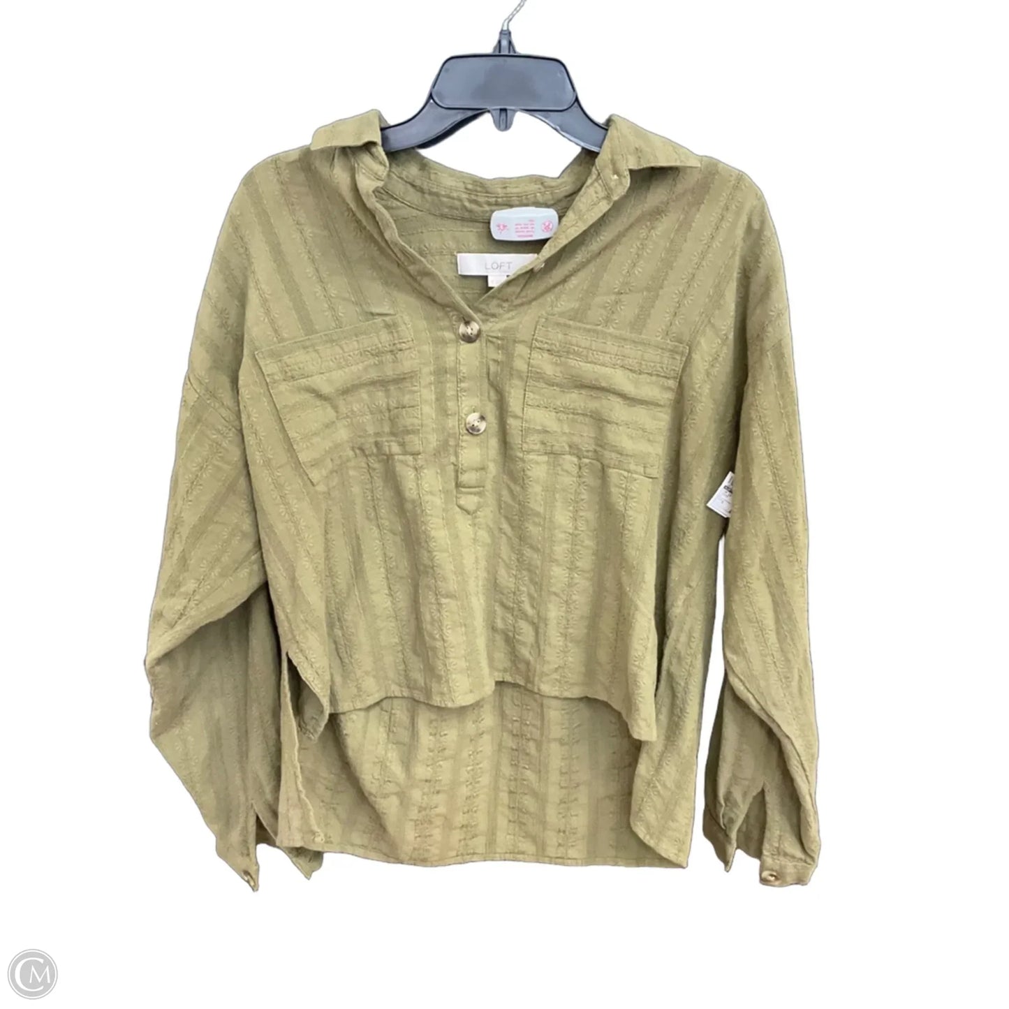 Top Long Sleeve By Loft In Green, Size: S