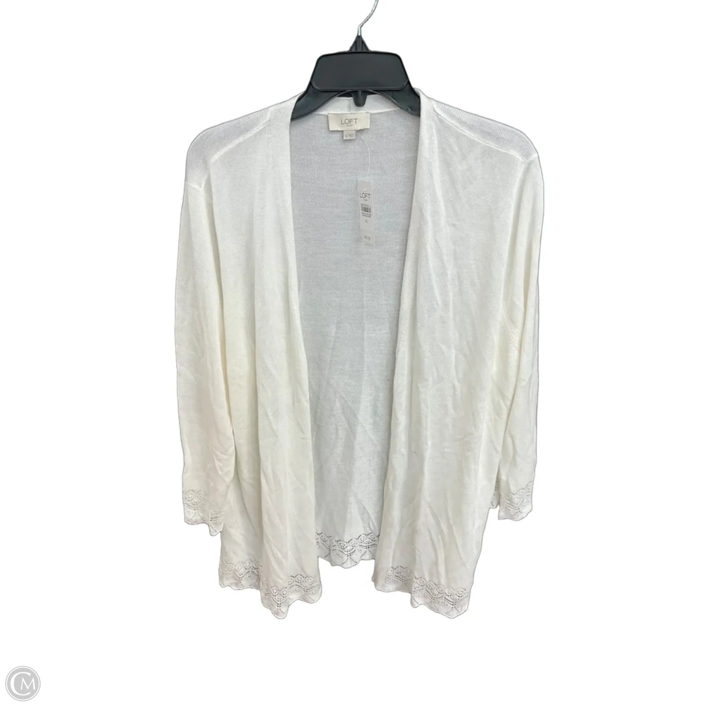 Cardigan By Loft In Cream, Size: Xl