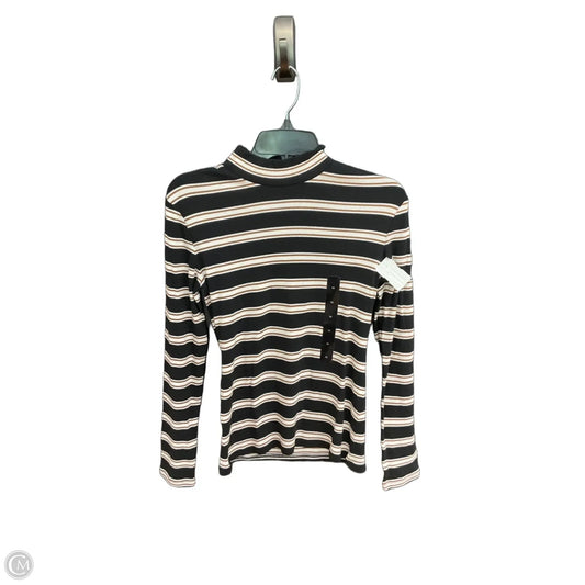 Top Long Sleeve By Banana Republic In Striped Pattern, Size: M