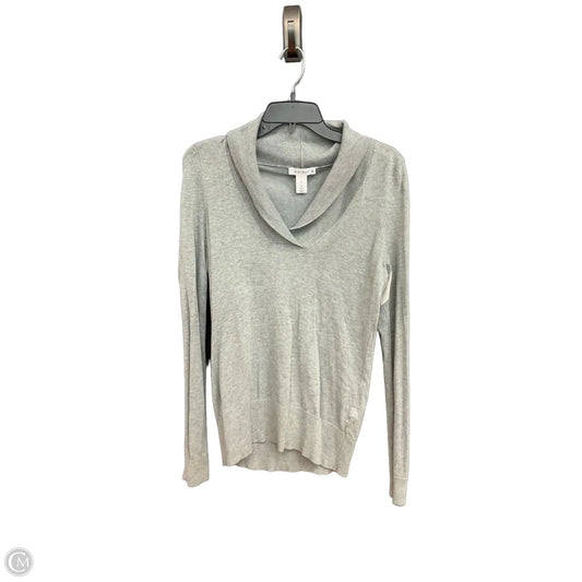 Top Long Sleeve By White House Black Market In Grey, Size: M