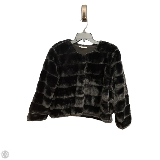 Coat Faux Fur & Sherpa By Calvin Klein In Black, Size: Xl