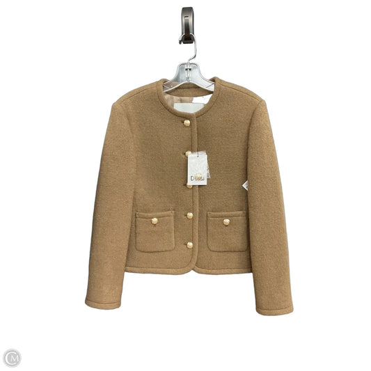 Coat Faux Fur & Sherpa By Cma In Brown, Size: M