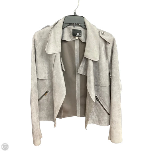 Jacket Faux Fur & Sherpa By Kut In Grey, Size: L