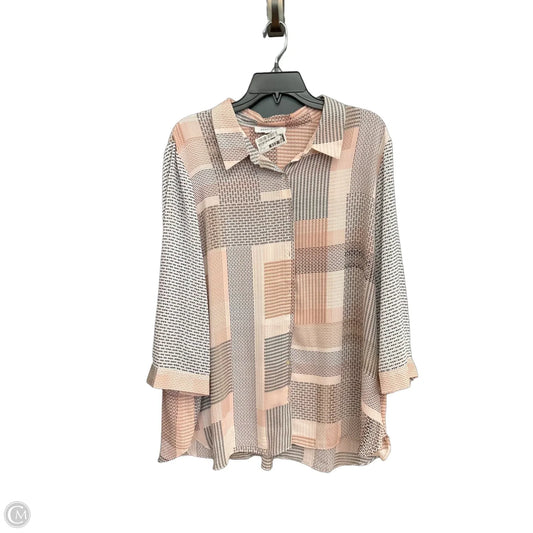 Blouse Long Sleeve By Rose And Olive In Multi-colored, Size: 2x