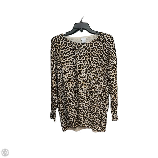 Top Long Sleeve By Chicos In Animal Print, Size: S