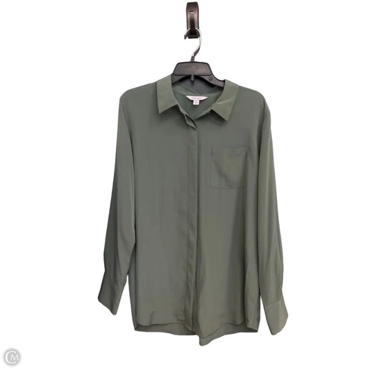 Blouse Long Sleeve By Nine West In Green, Size: Xl