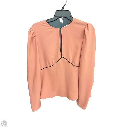 Top Long Sleeve By Top Shop In Peach, Size: M