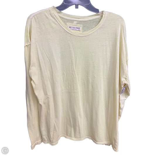 Top Long Sleeve By We The Free In Yellow, Size: S